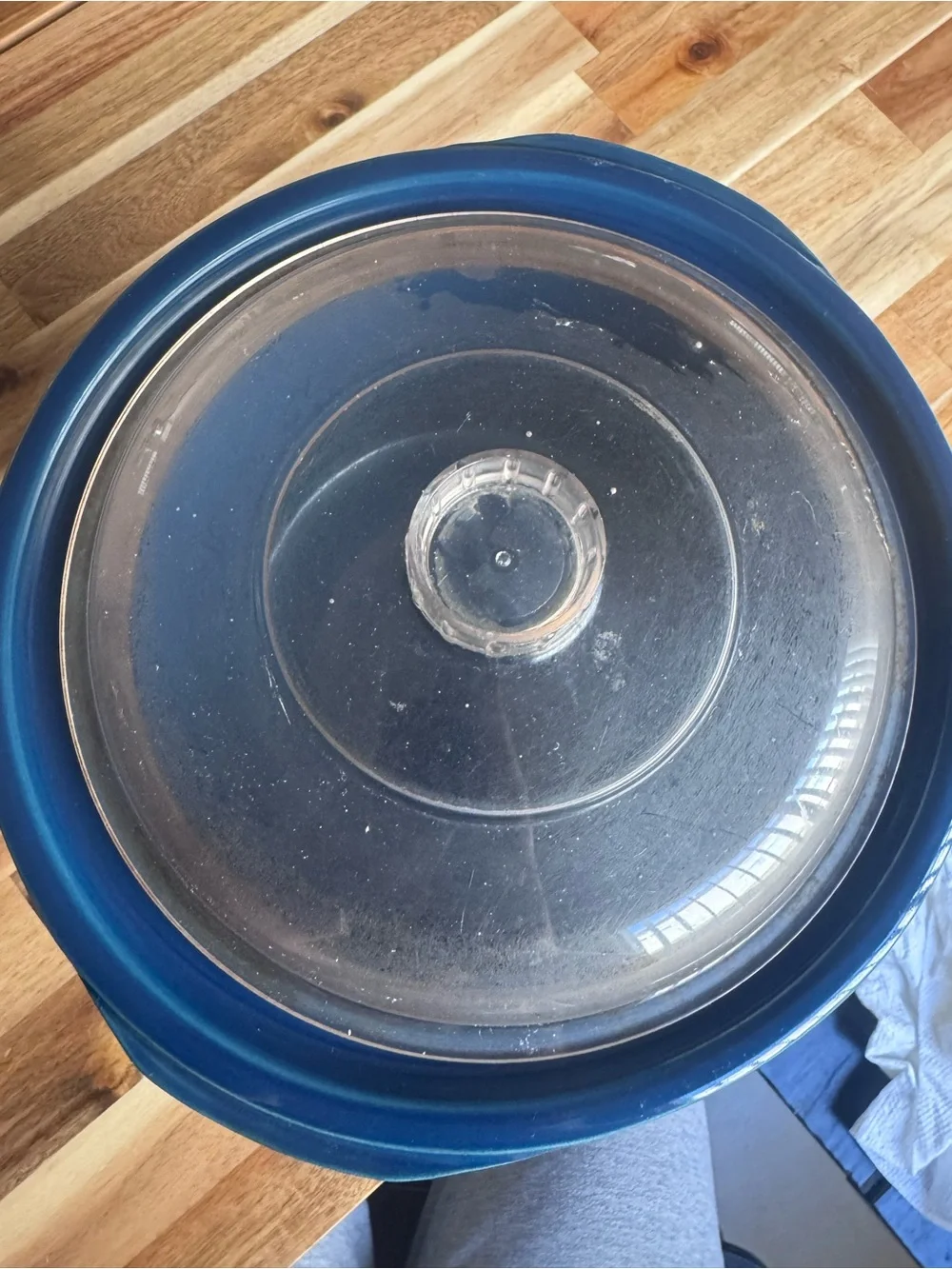 Vintage Rival Crock-Pot 3120 Blue Floral Stoneware Slow Cooker USA w Lid Tested!